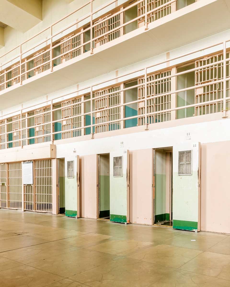 Prison-cells-in-Alcatraz-seen-on-a-tour-from-San-Francisco