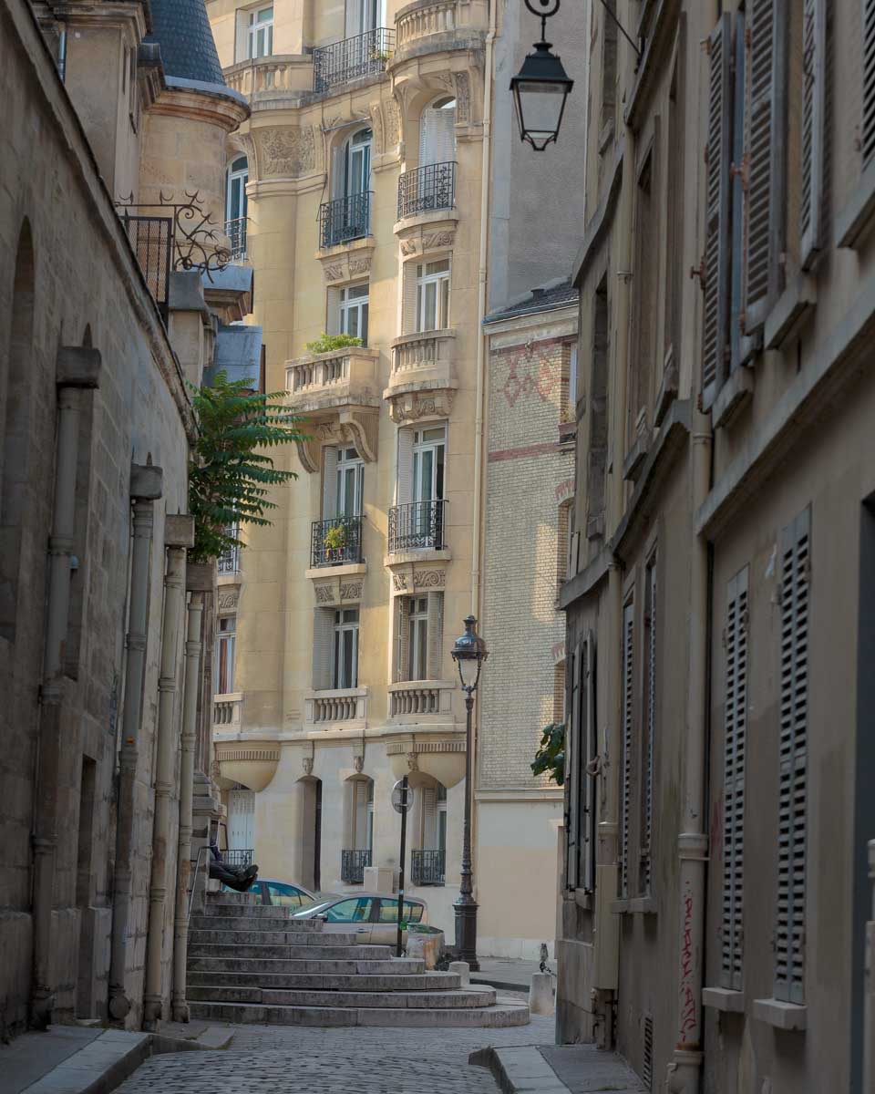 Saint Etienne du Mont Street in the latin quarter of Paris France