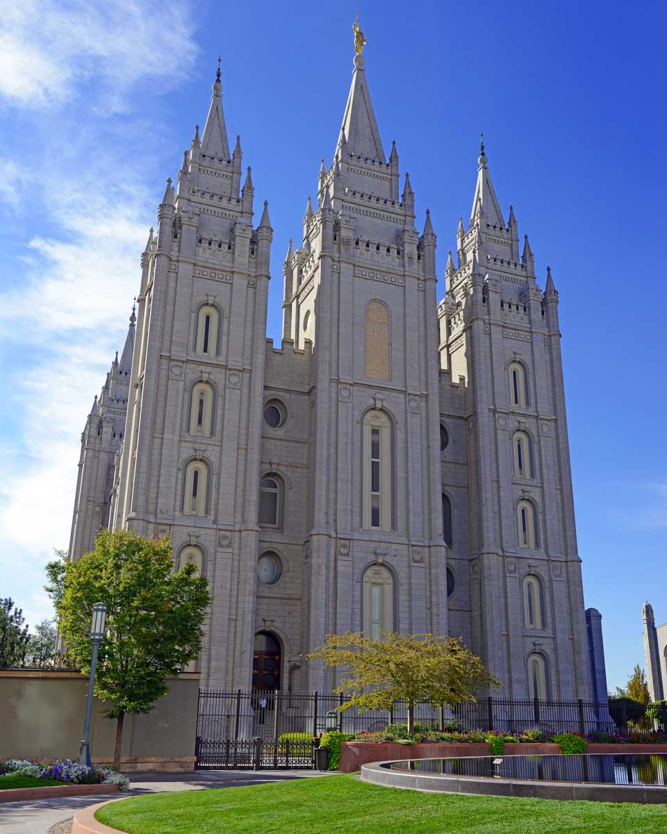 Salt Lake Temple seen on a tour in Salt Lake City Utah
