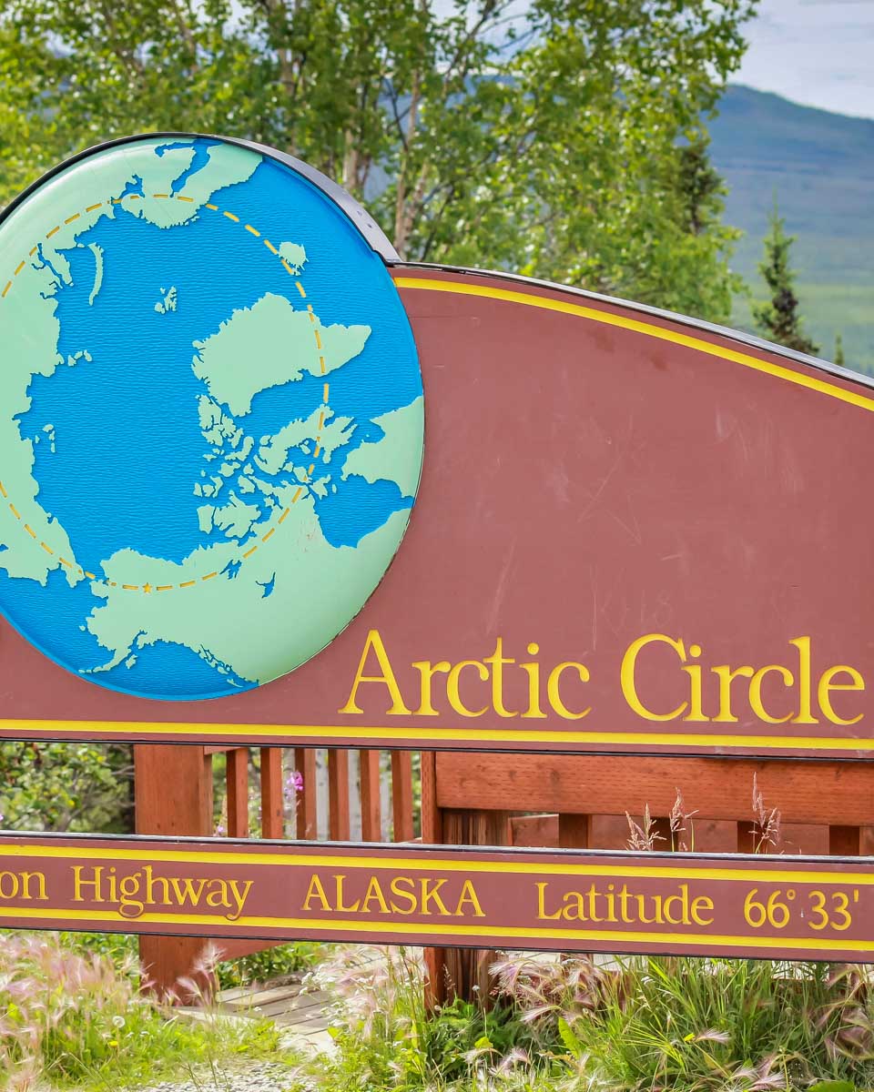 The Arctic Circle sign on the Dalton Highway seen on a tour from Fairbanks Alaska 3