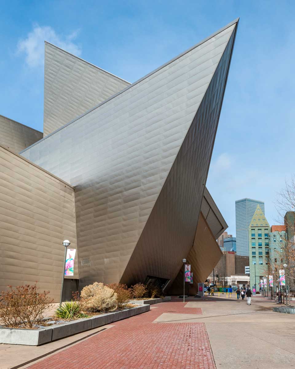 The Denver Art Museum exterior in Denver Colorado