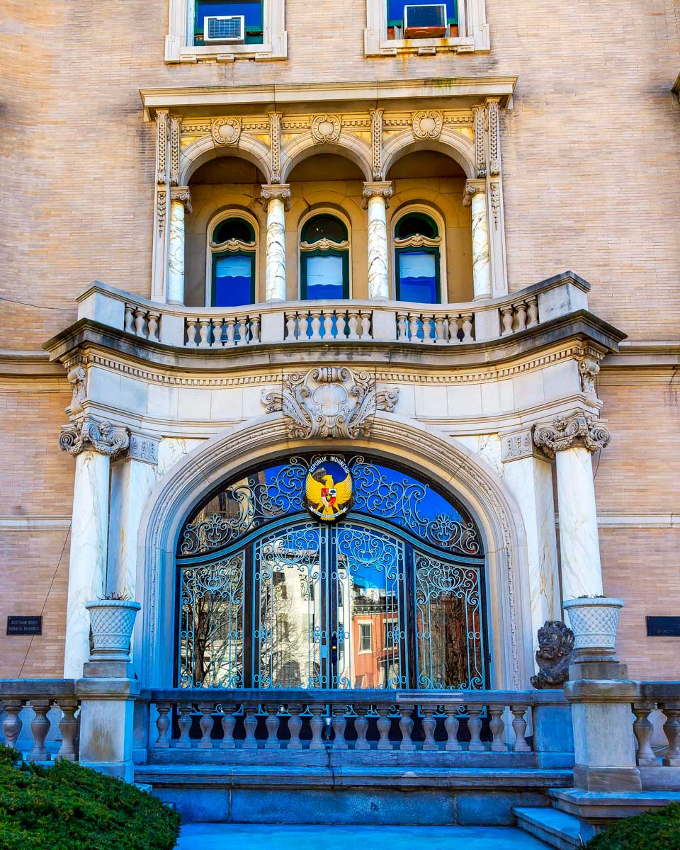 The Indonesian Embassy on Embassy Row near Dupont Circle in Washington DC