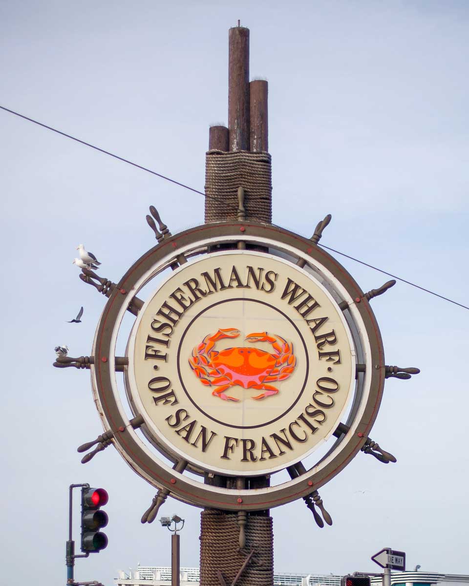 The sign for fishermans wharf in San Francisco California 1