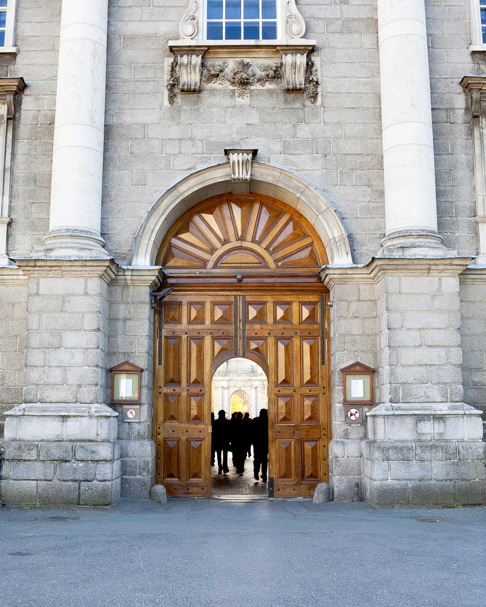 Trinity College entrance in Dublin Ireland
