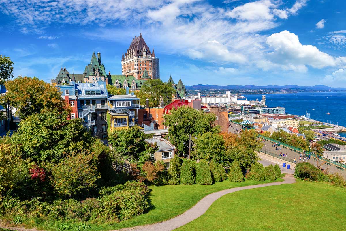 View of Frontenac Castle and Quebec City Quebec