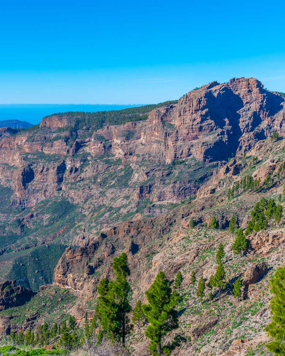 View of part of Gran Canaria on a hiking tour in the Canary Islands