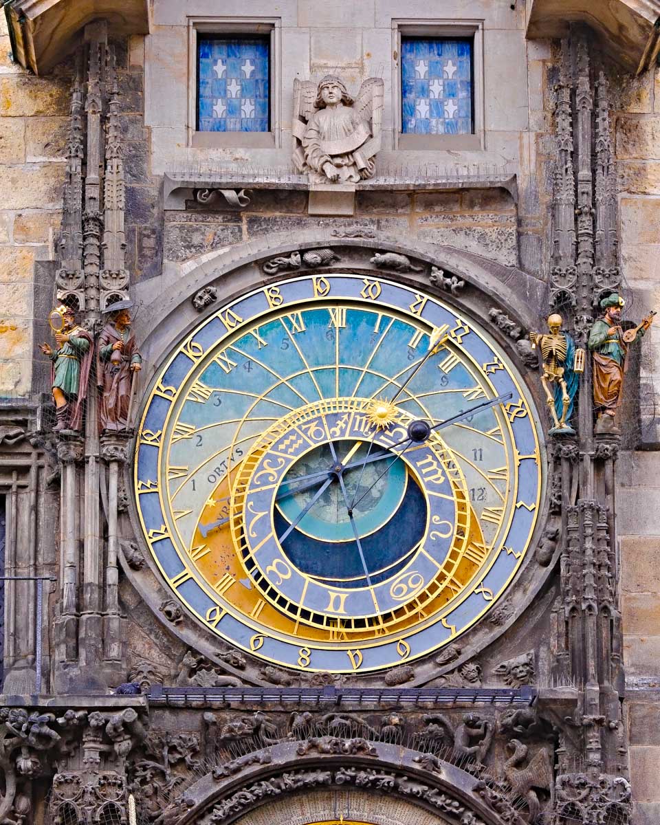 astronomical clock show in Prague Czech Republic