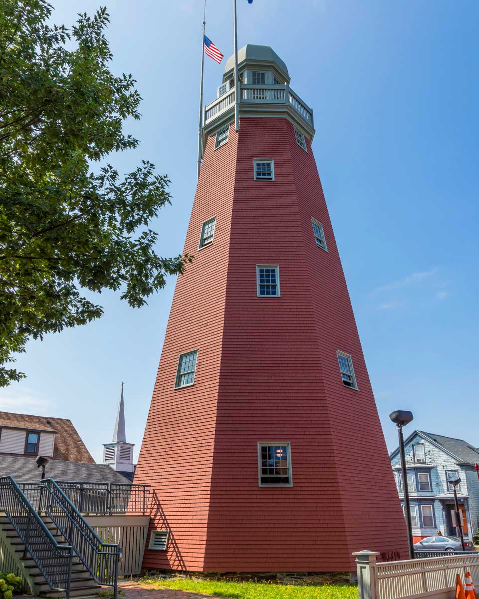 portland maine portland observatory seen on a fire truck tour