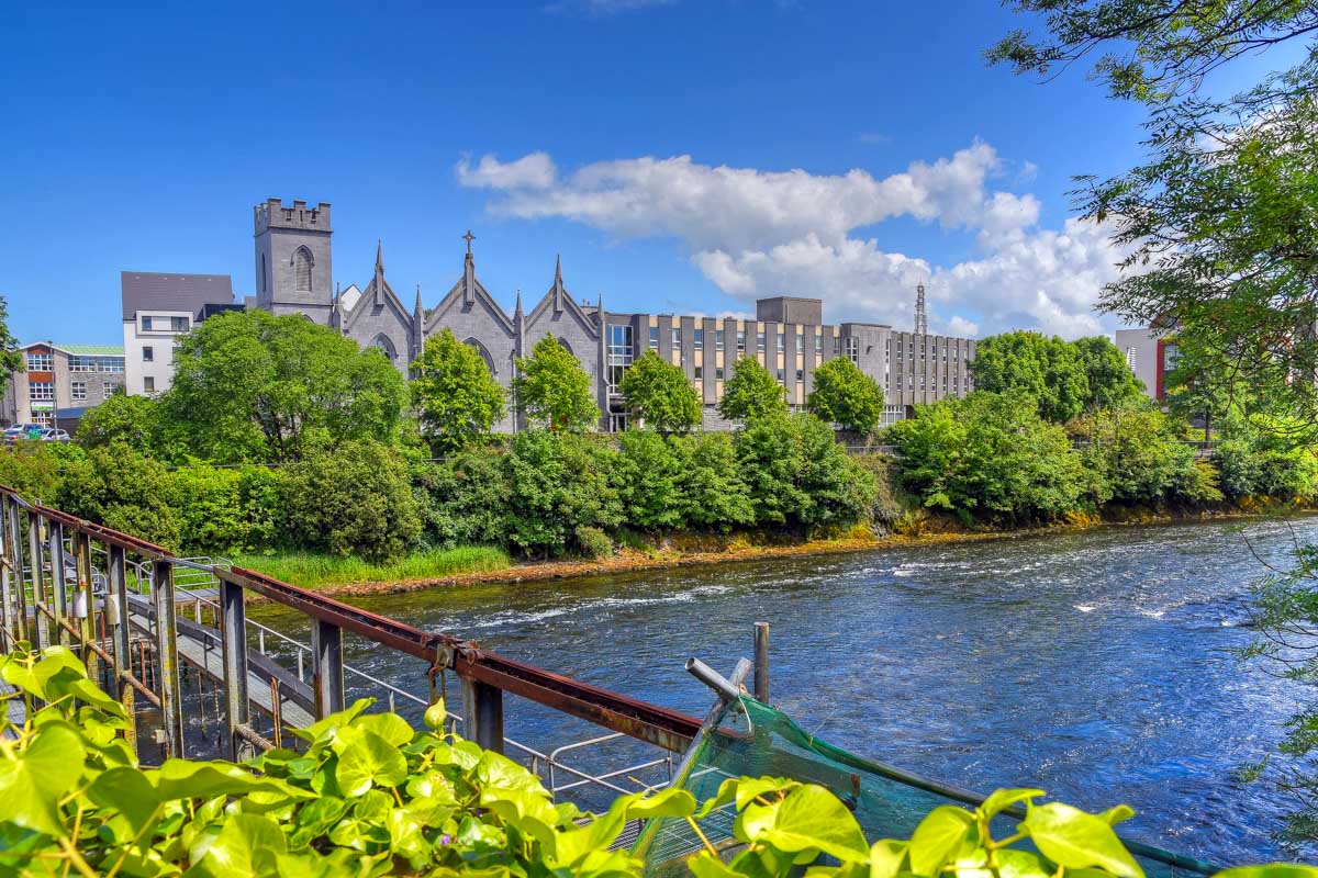 A view of Galway Ireland and the river Corrib
