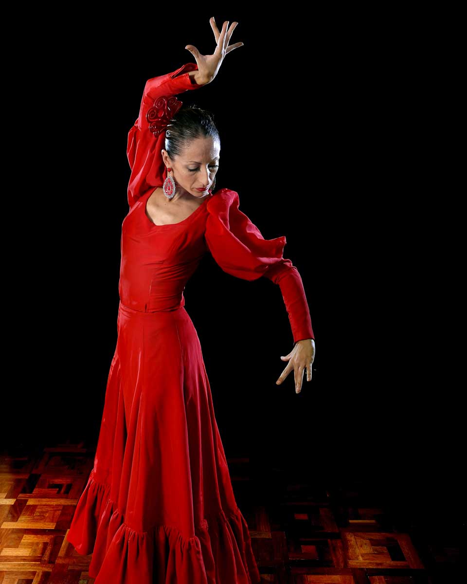 A woman dancing flamenco in Valencia Spain