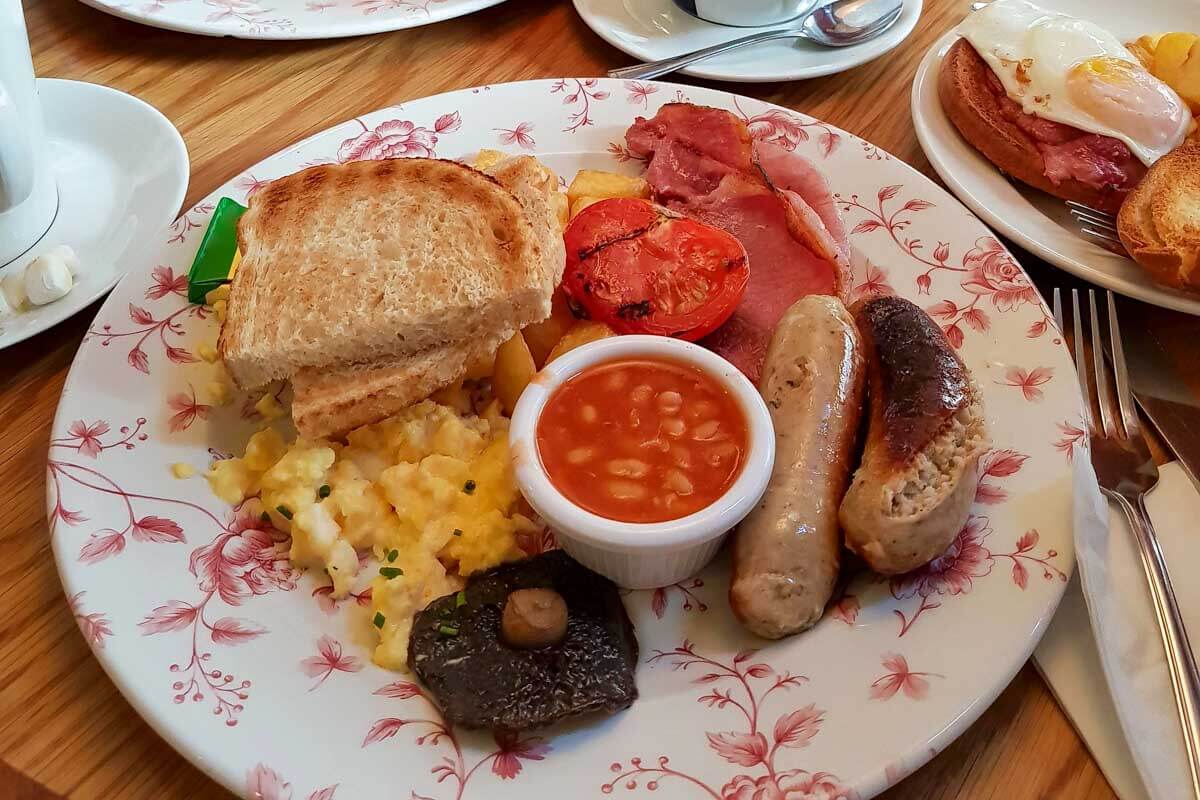 An Irish breakfast eaten in Dublin Ireland
