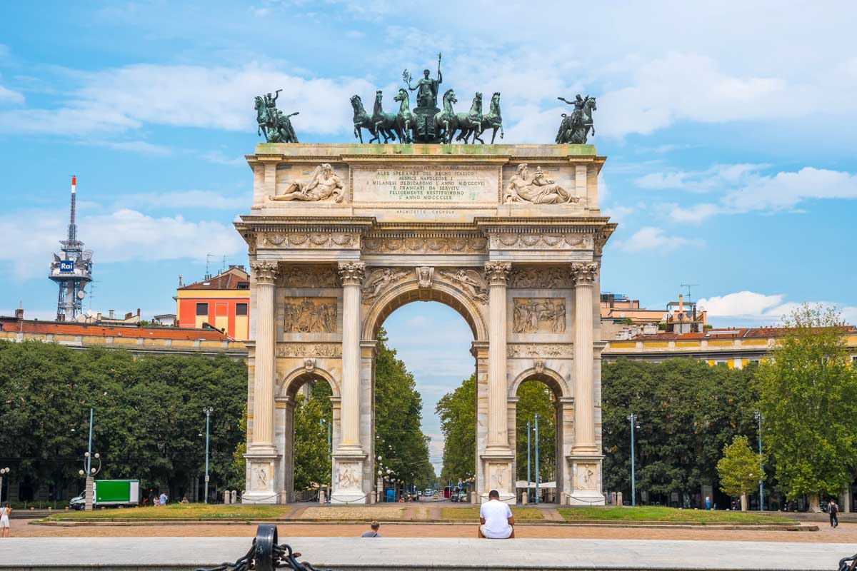 Arch of Peace in Milan Italy