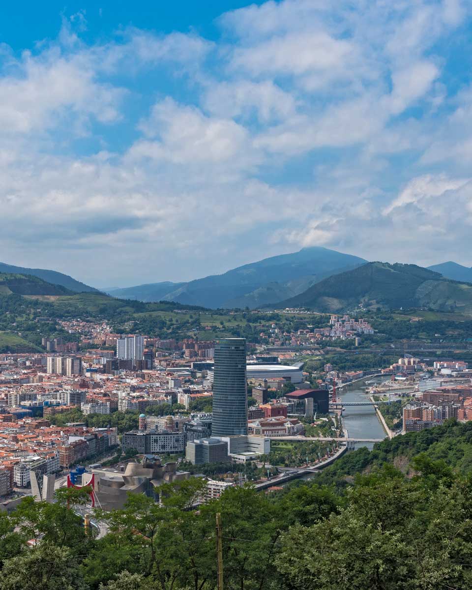 Artxanda Hill seen in Castanos Bilbao Spain