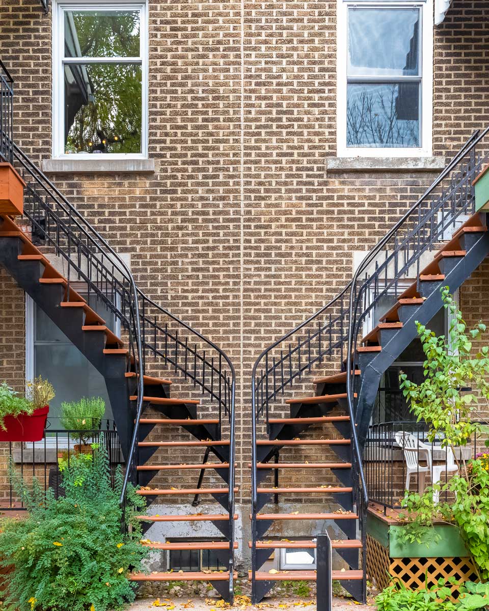 Building seen in the Mile End neighborhood of Montreal Quebec