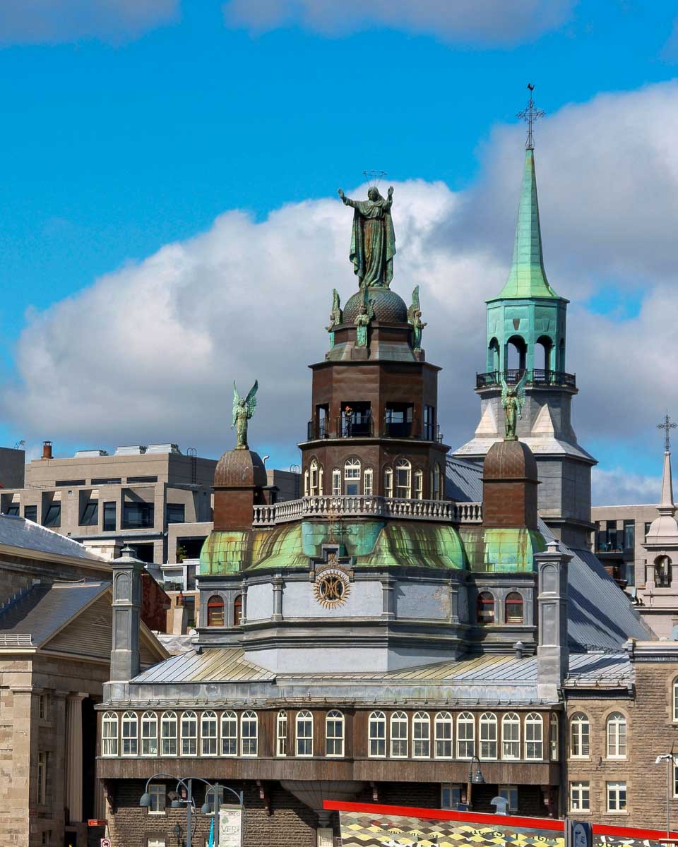 Buildings in Old Montreal seen on a tour of Montreal Quebec