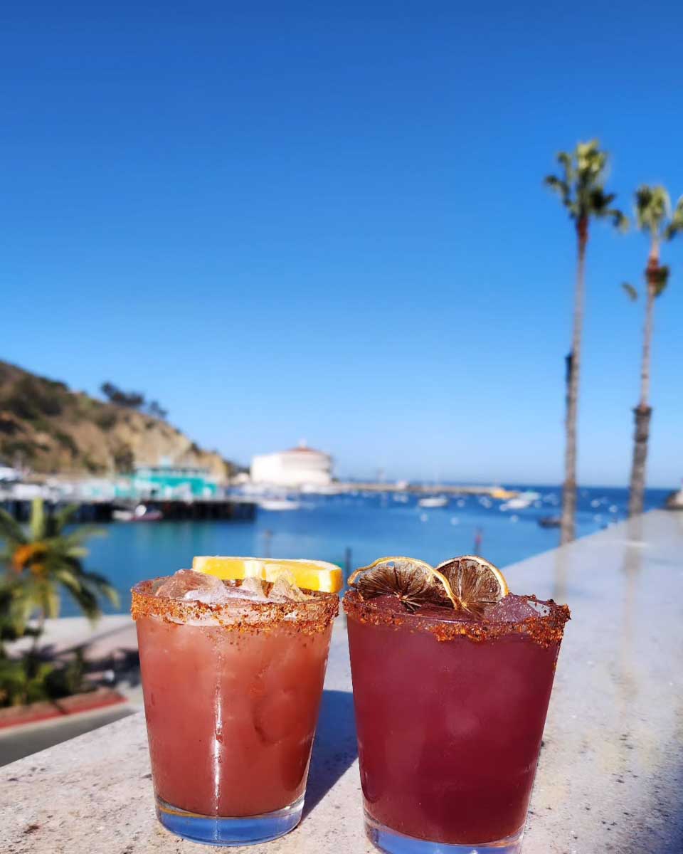 Catalina Food Tours drinks on a food tour on Catalina Island California