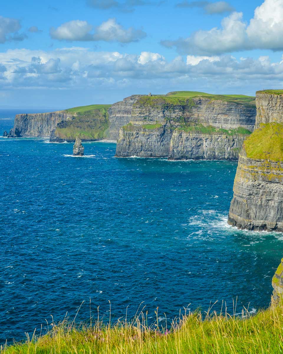Cliffs-of-Moher-long-shot-on a tour from Galway Ireland