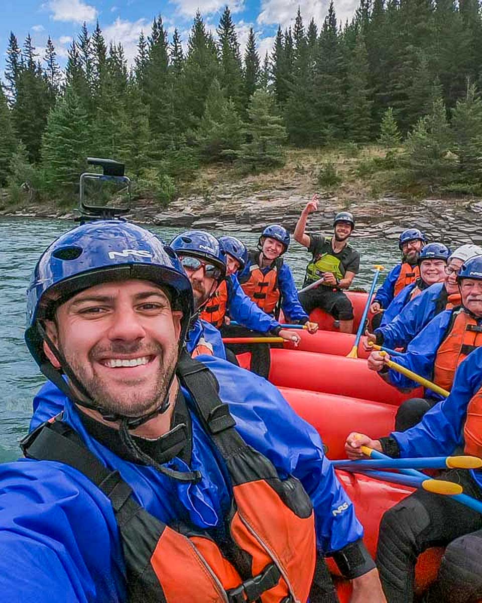 Daniel-takes-a-selfie-while-rafting-in-Jasper