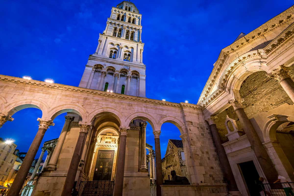 Diocletian's Palace Split Croatia at night 1