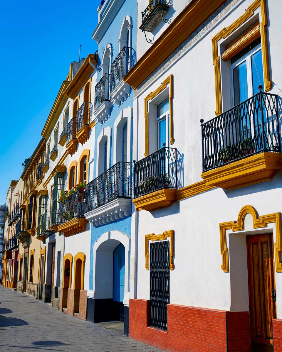 Homes in the Triana barrio of Seville Spain