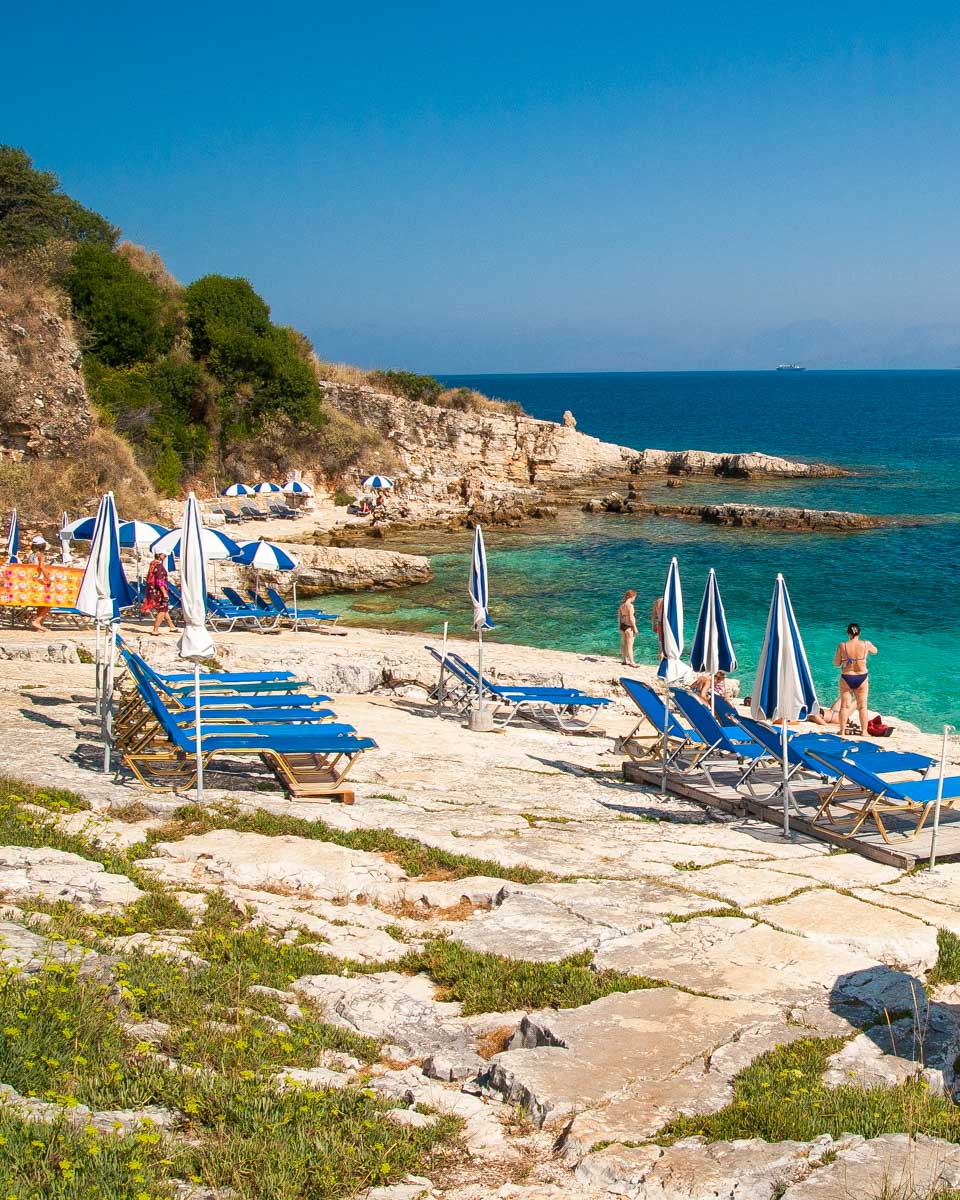 Kassiopi Beach on Corfu Island Greece
