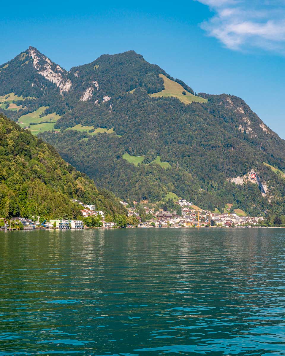 Lakeside views of Lucerne Switzerland