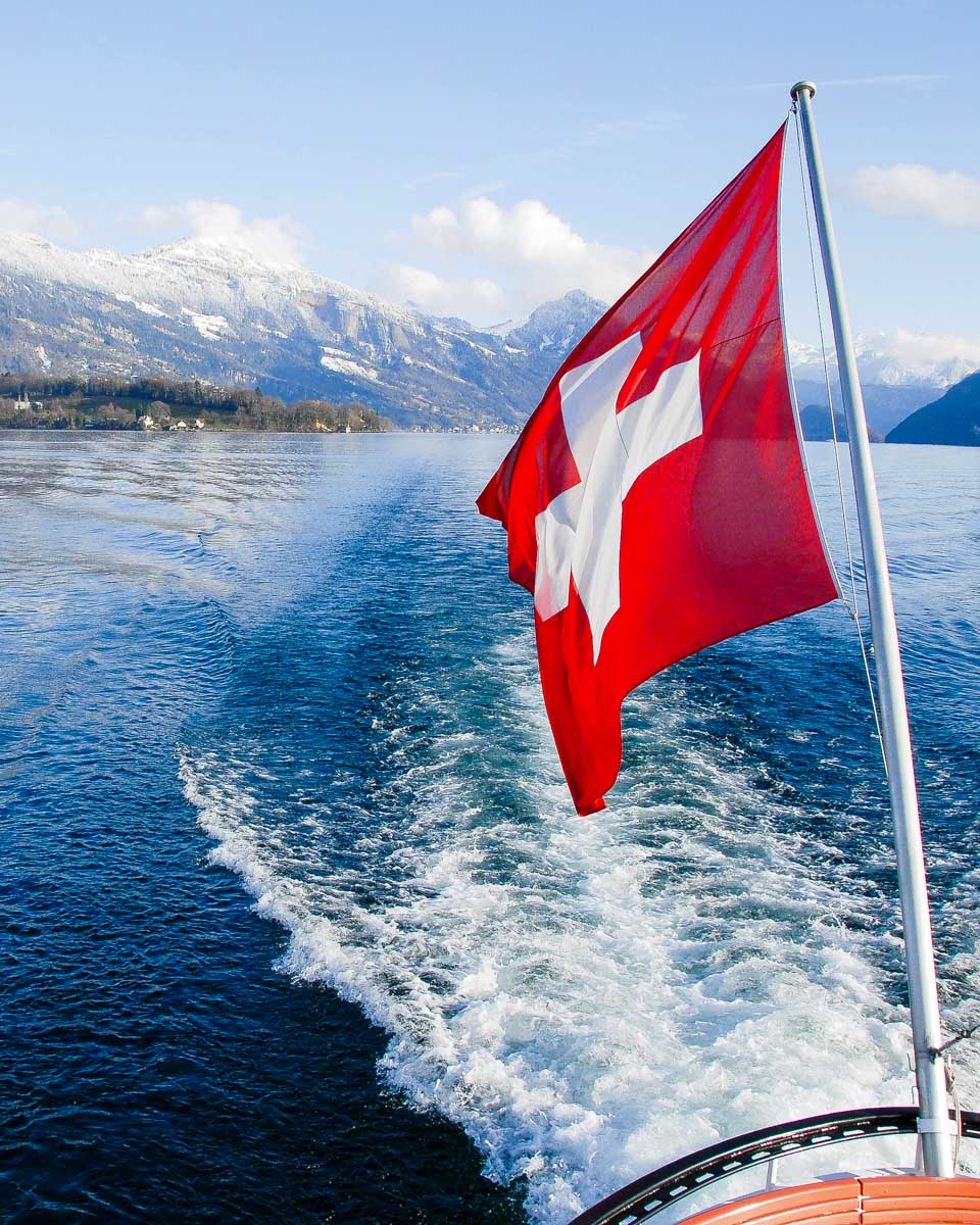Lucerne seen on a cruise of Lake Lucerne Switzerland
