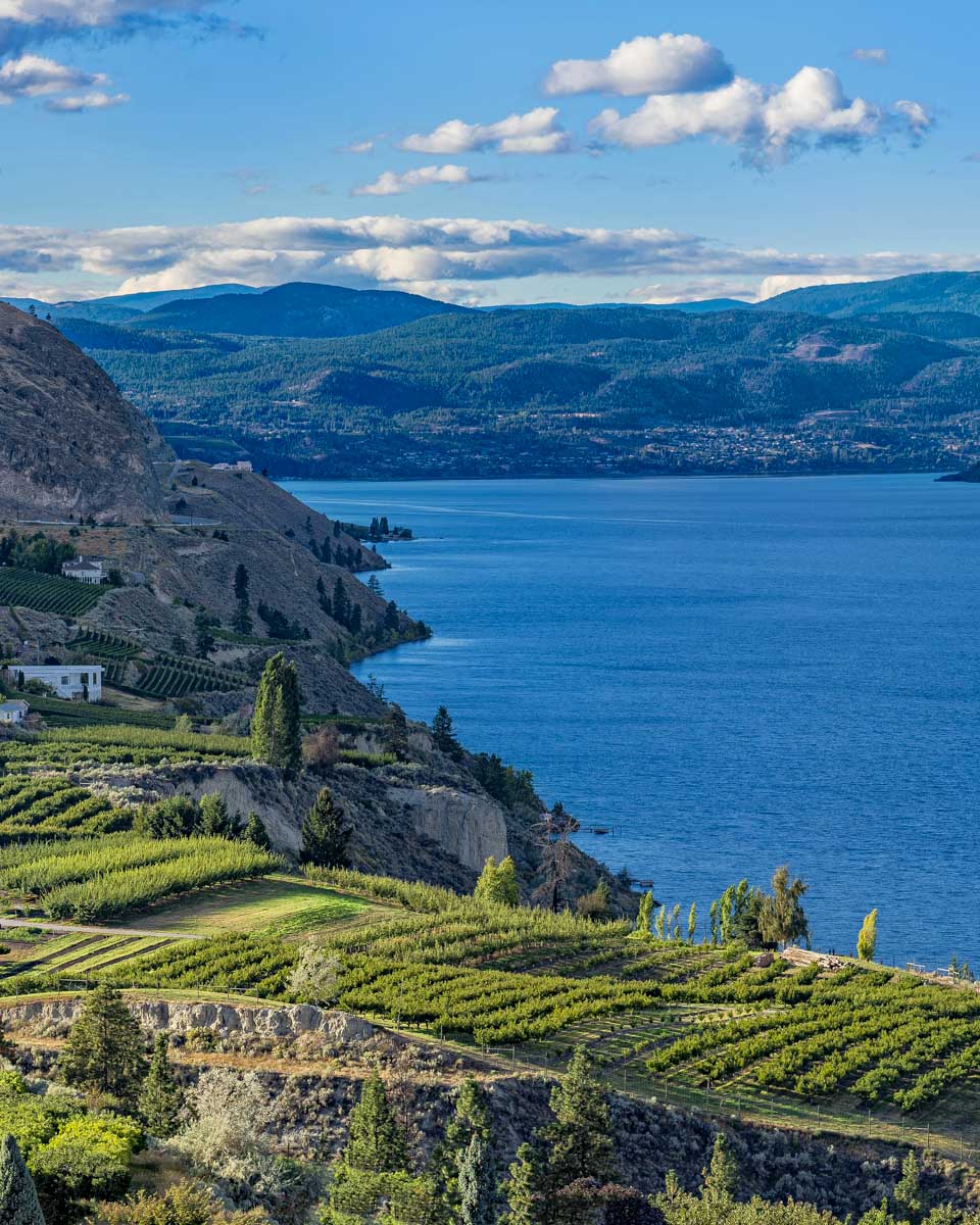 Okanagan Lake seen on an ebike winey tour in Kelowna BC