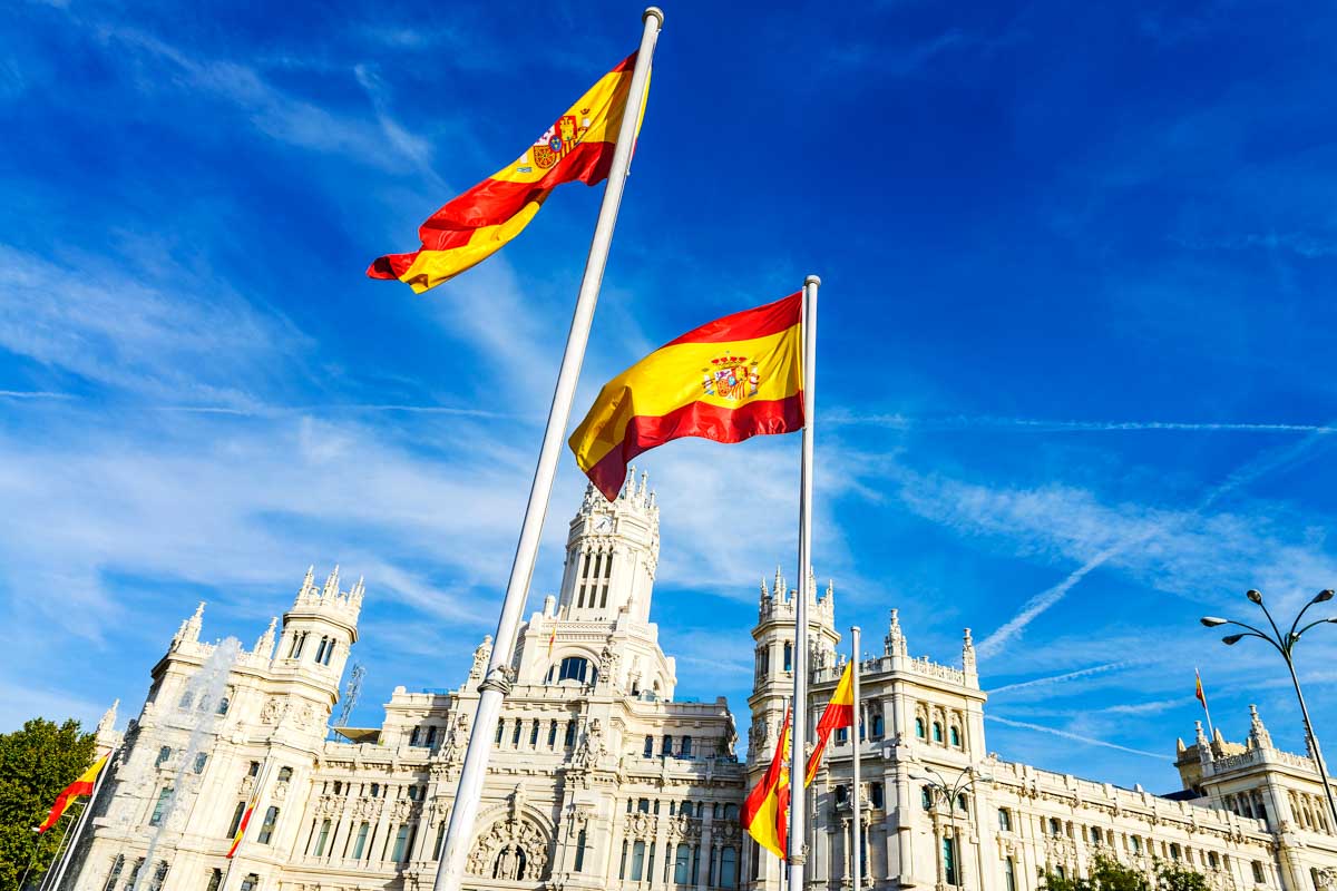 Palazzo de cibeles in Madrid Spain