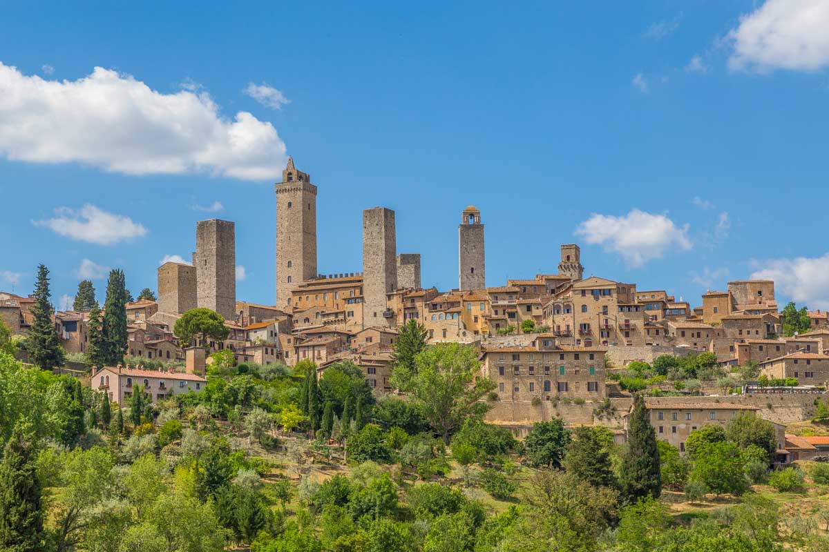 San Gimignano town seen on a tour of Tuscany From Florence Italy