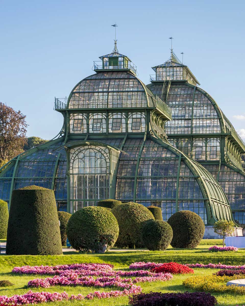 Schoenbrunn Palace Gardens seen on a tour of Vienna Austria