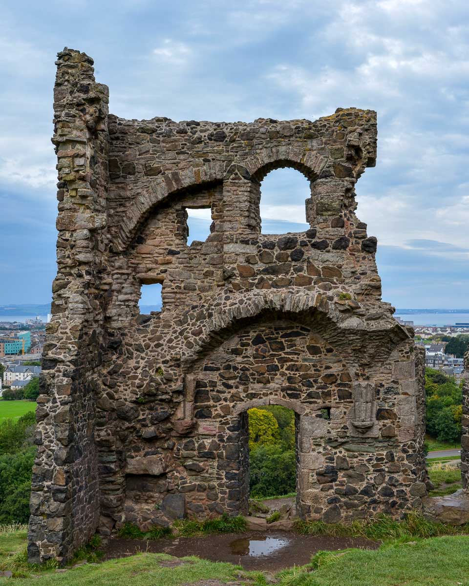 St. Anthony's chapel ruins in Hollyrood park near Edinburgh Scotland