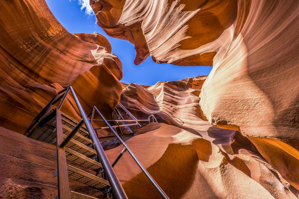 Stairs in Lower Antelope Canyon on a tour from Page Arizona (1)