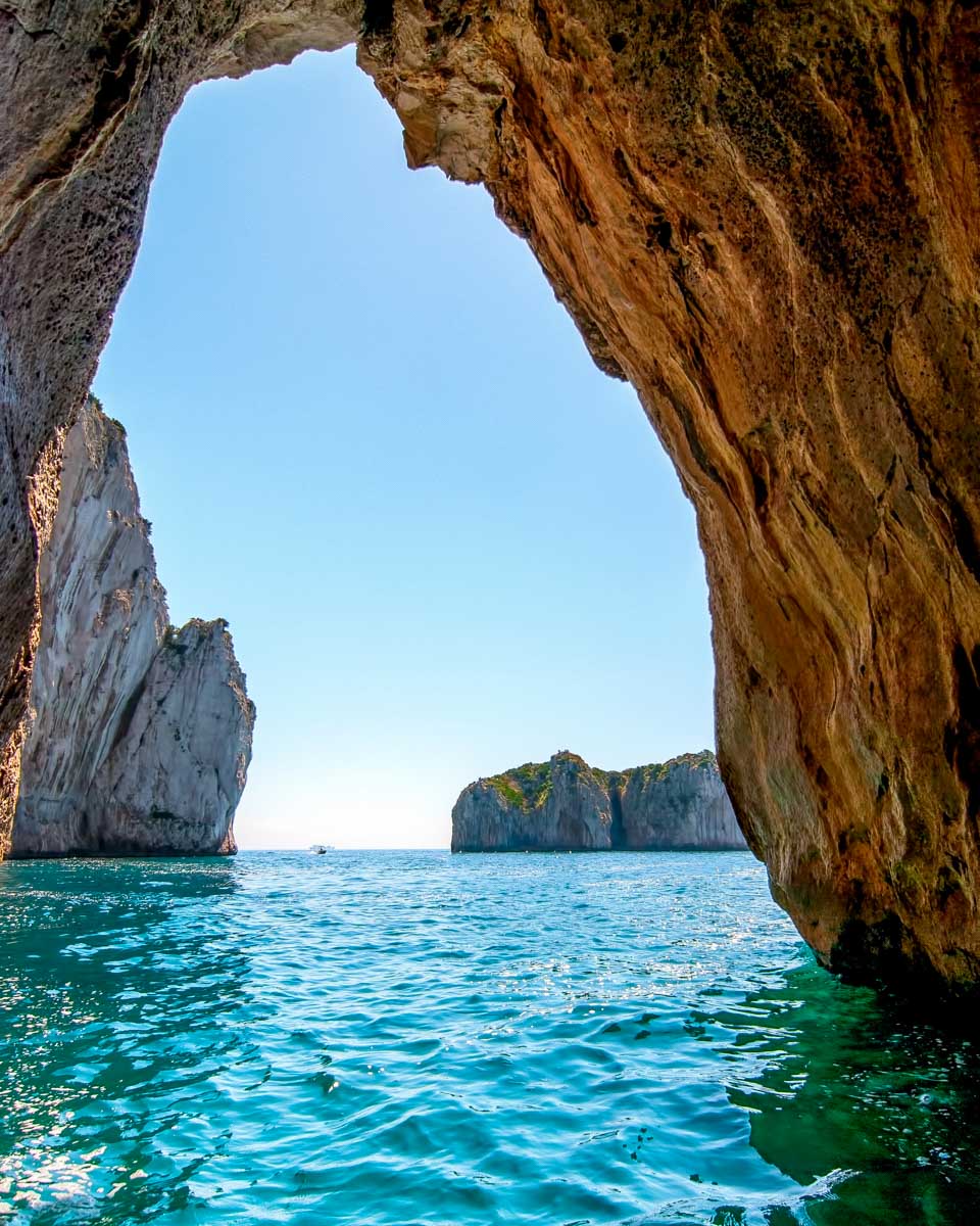 The Blue Grotto near Capri on the Amalfi Coast Italy