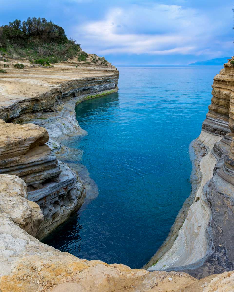The Channel of Love, Canal d'amour in Sidari on Corfu Island Greece