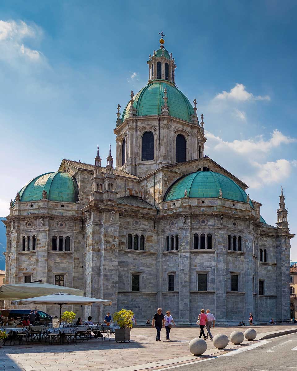 The Duomo di Como cathedral in Como on Lake Como Italy
