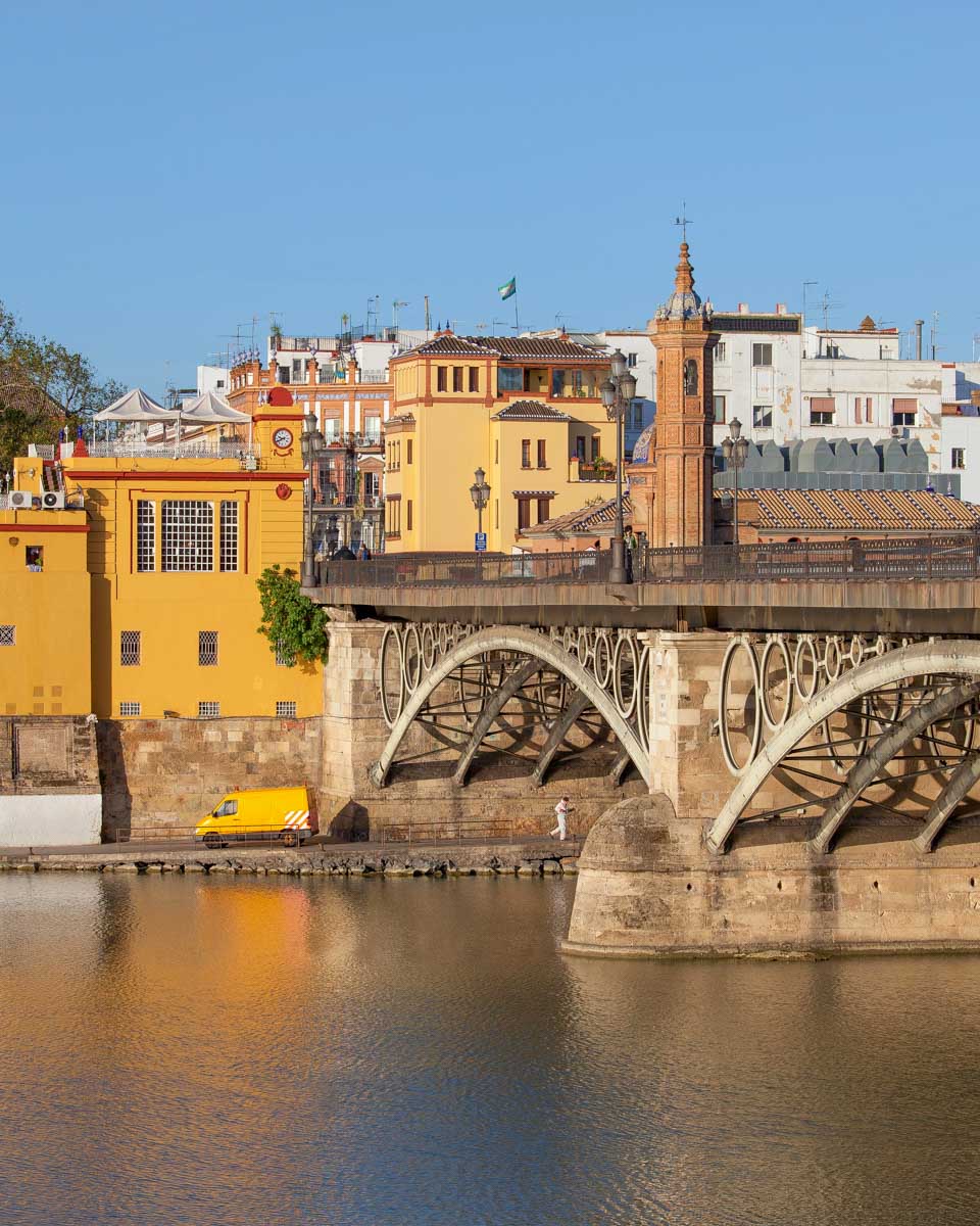 The Triana Bridge in Seville Spain