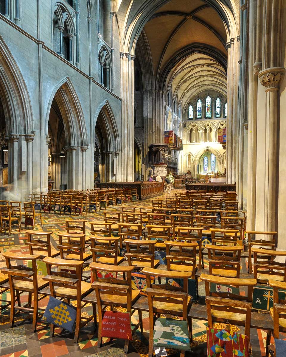 The interior of St. Patricks Cathedral in Dublin Ireland