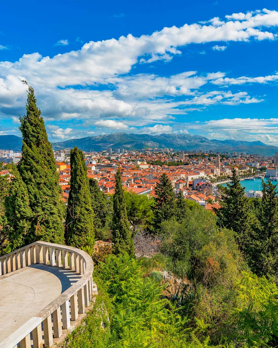 The view of Split from Marjan Hill in Croatia