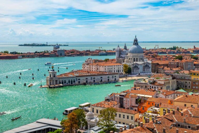 View of Venice Italy cityscape