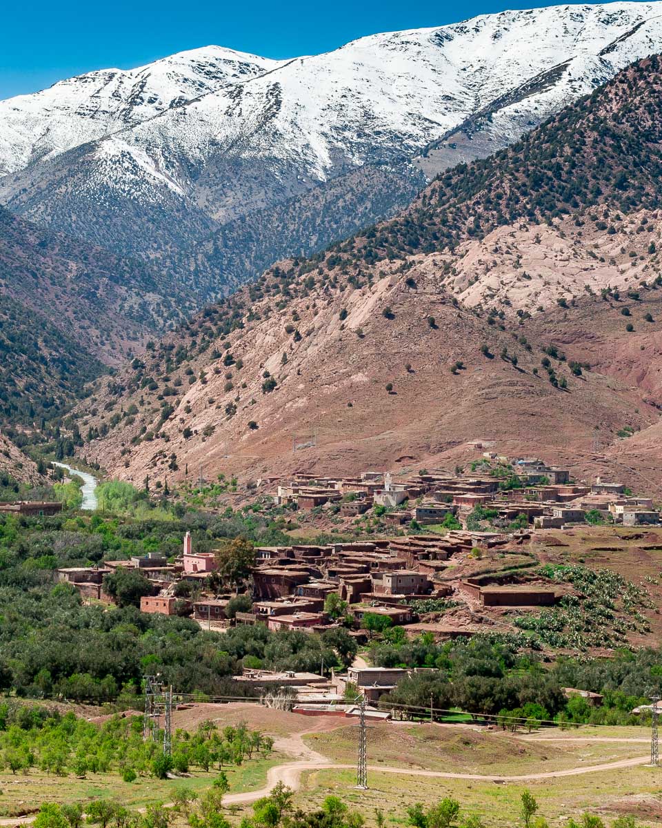 A remote village in the Atlas Mountains on a tour from Marrakech Morocco