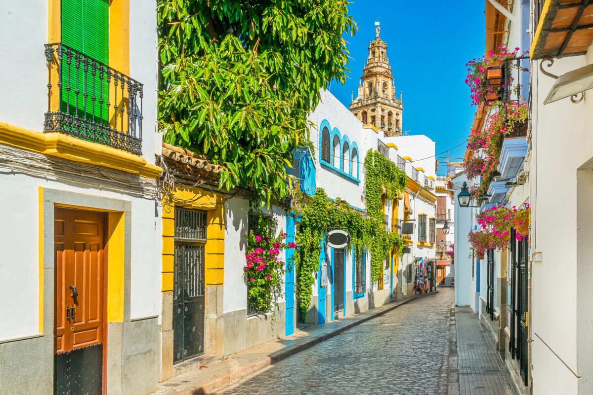 A street in the Jewish Quarter of Cordoba Spain