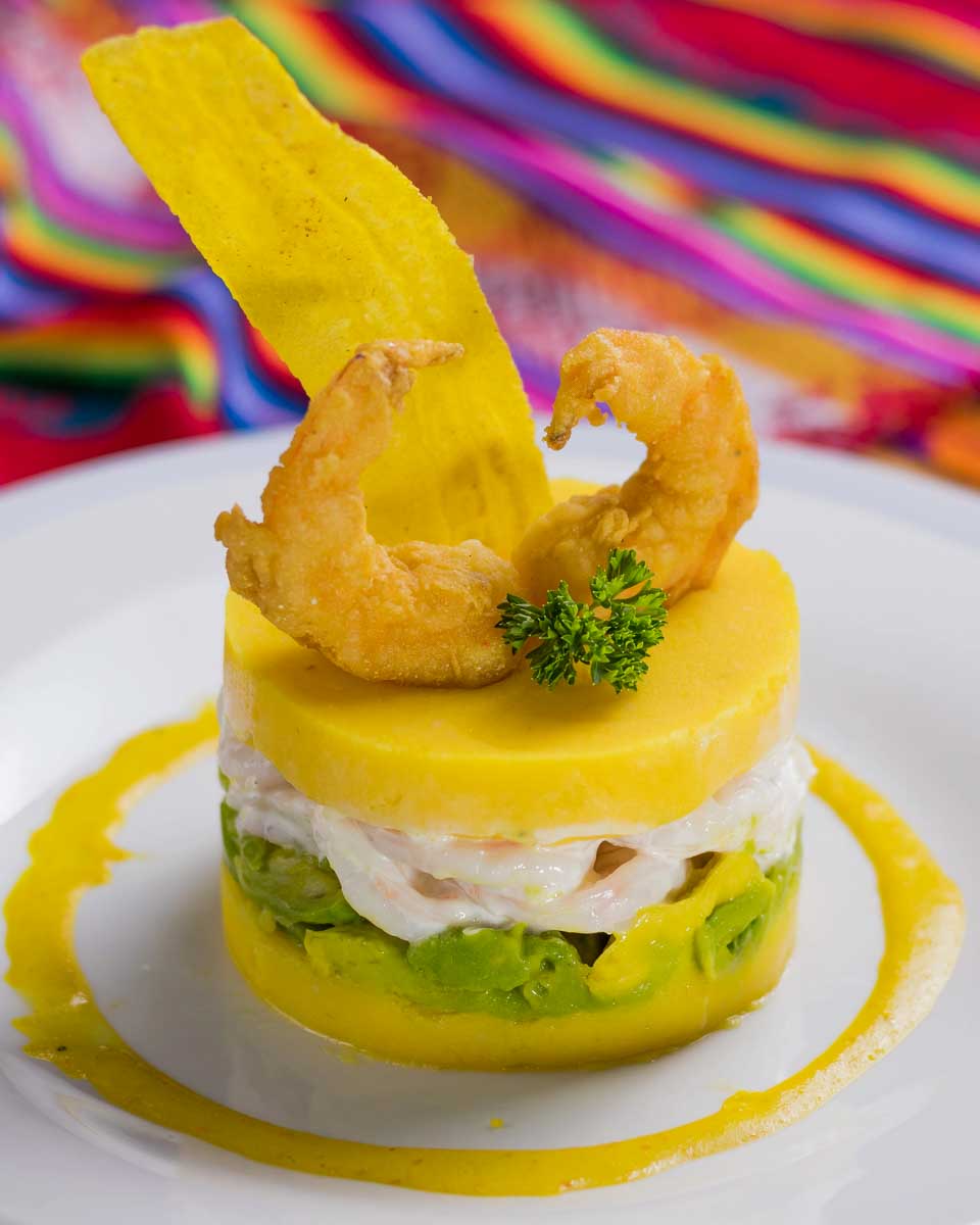 Causa Rellena made during a cooking class in Lima Peru