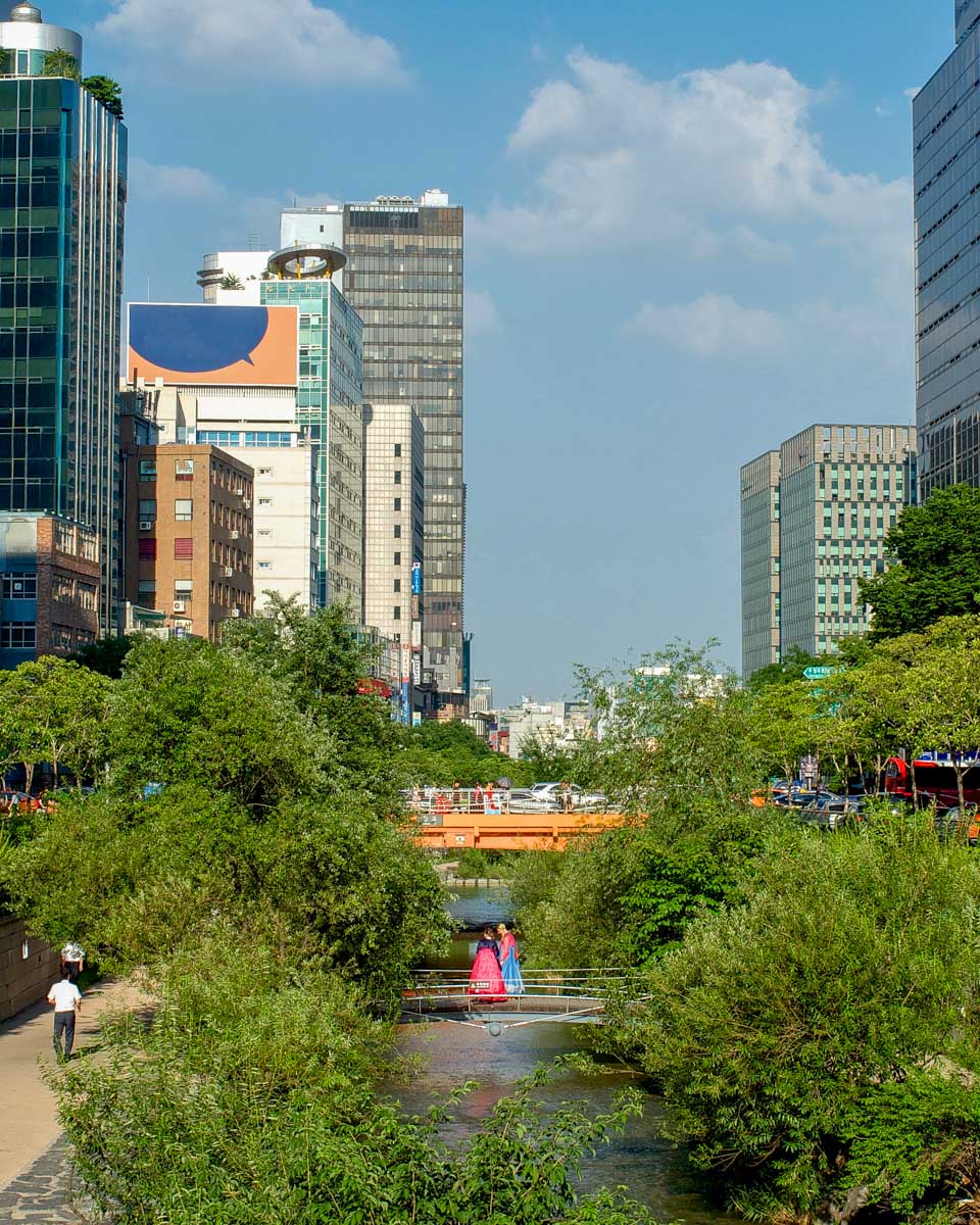 Cheonggyecheon Stream in Seoul South Korea