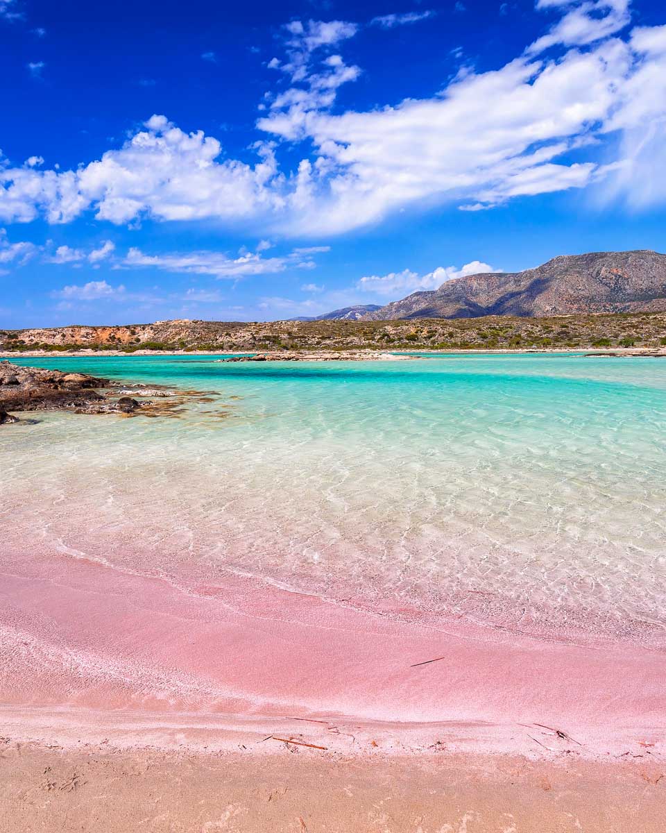 Elafonisi Pink Sand Beach seen on a tour from Crete Greece