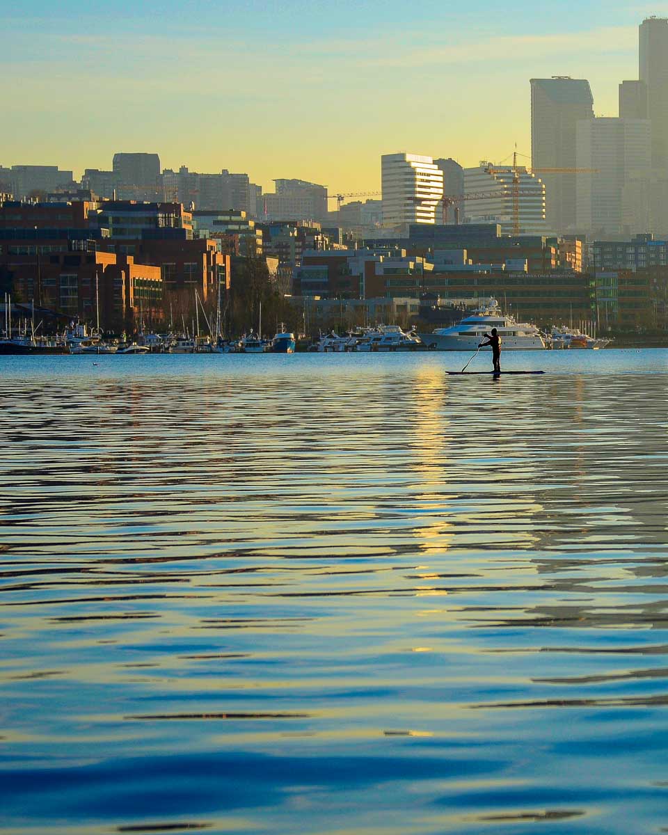 Kayaking on Lake Union in Seattle Washington