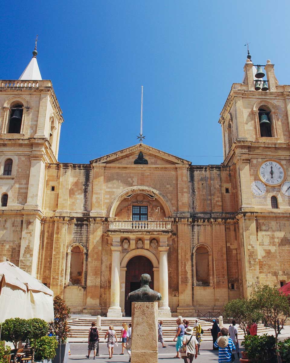 St. John's Cathedral seen on a walking tour of Valletta Malta