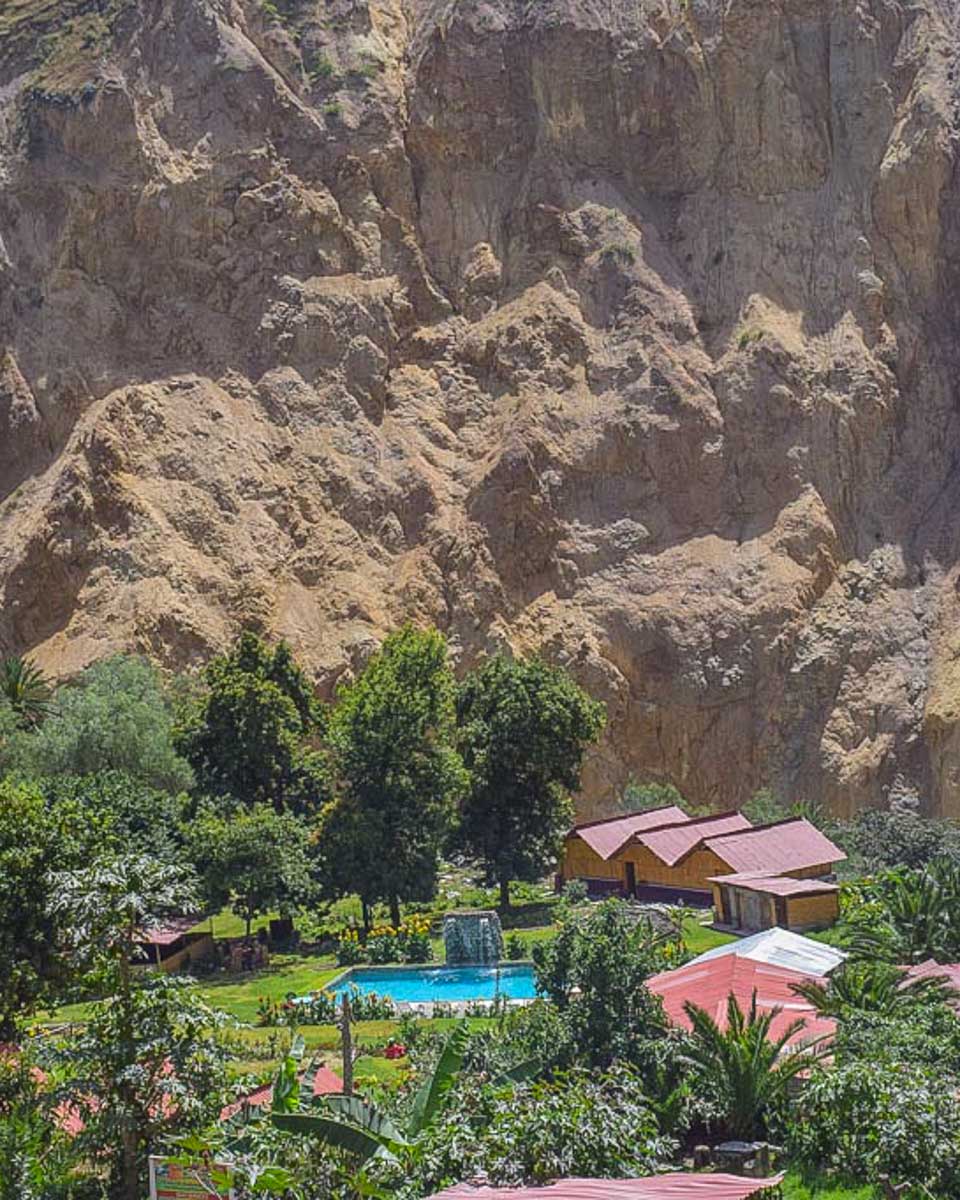 The Colca Canyon oasis where we spent the night on a trek