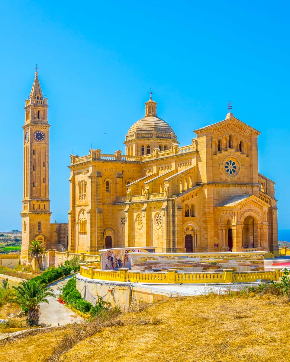 The basilica of the national shrine of the blessed virgin of ta' pinu seen on a tour from Valletta Malta
