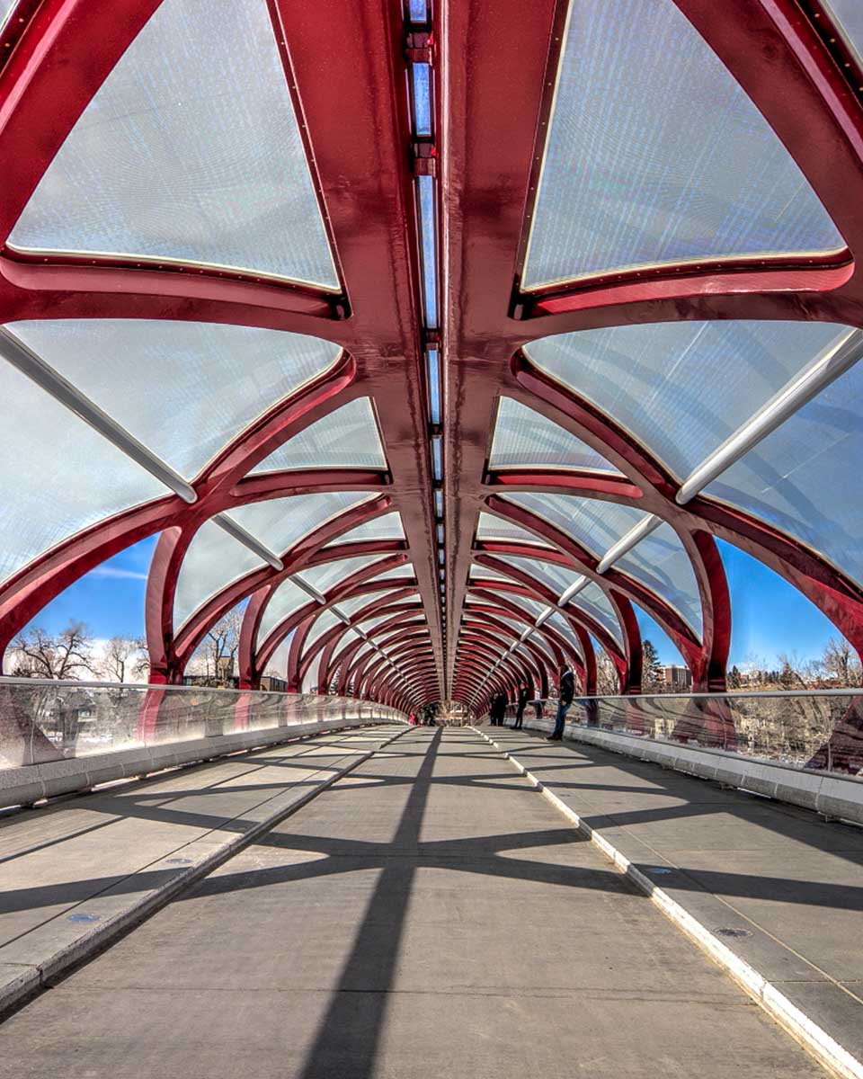 The iconic Peace Bridge in Downtown Calgary Canada 1